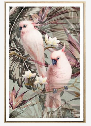 Duo Bird Framed Canvas