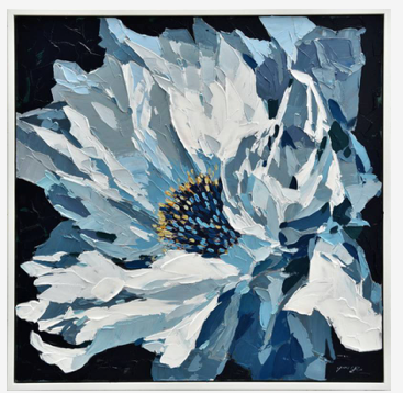 Blue Flower Framed Canvas