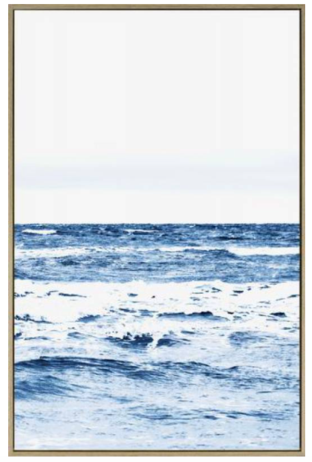 October Beach Framed Canvas