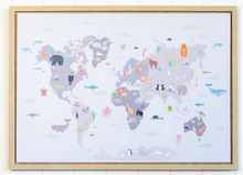 Load image into Gallery viewer, Animals of the World Framed Canvas