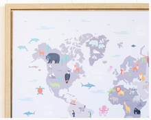 Load image into Gallery viewer, Animals of the World Framed Canvas