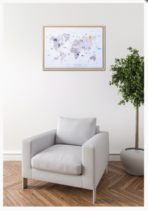 Animals of the World Framed Canvas