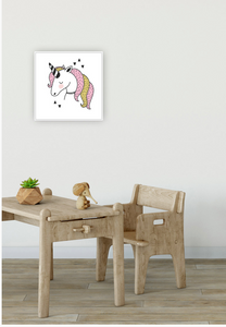 Strawberry Unicorn Framed Print