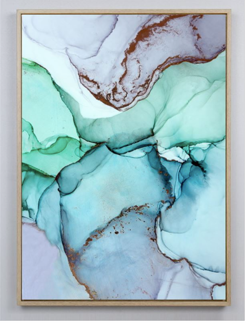 Marble Ink Framed Canvas